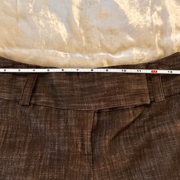 Linen Look Wide Leg Heavy Cotton Trousers Preppy Academia Office - Picture 10 of 14